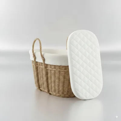 FIVE MOONS Moses Basket Mattress - Quilted, Washable