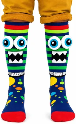 Meia Infantil 3D Divertida Estampada - Meia Maluca Colorida - Tamanho Único 27 ao 40
