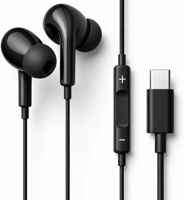 Fones de Ouvido com Fio Tipo C Intra-auricular com Microfone Integrado Compatível com iPhone 15, 15 Pro, 15 Pro Max, 16, 16 Pro Max e 17