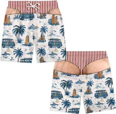 Men's Funny 3D Printed Swim Trunks - Best Deal