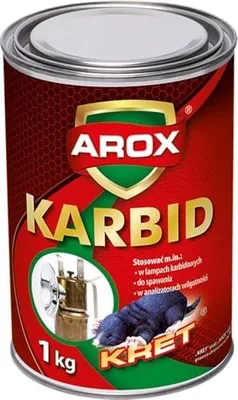 Arox Kohlenstoffkörnchen 1 kg Dose - Calciumkarbid gegen Maulwürfe & Nagetiere - Lange Wirkung - Für Garten, Rasen und Außenbereich