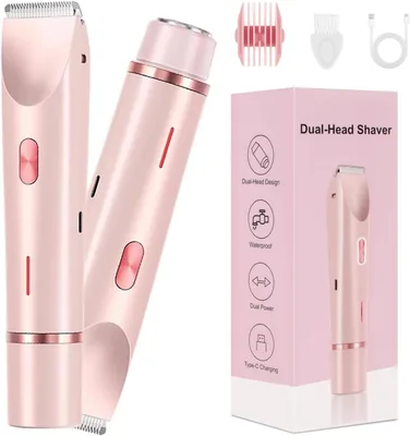 Bikini Trimmer 2-in-1 Waterproof Shaver - Pink Best Deal
