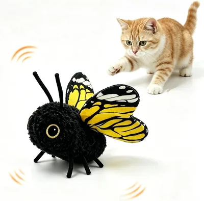 Smart Sensing Flapping Butterfly Cat Toy - Color A