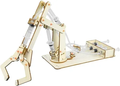 Hydraulic Excavator DIY Science Kit - Wooden Build, STEM Learning