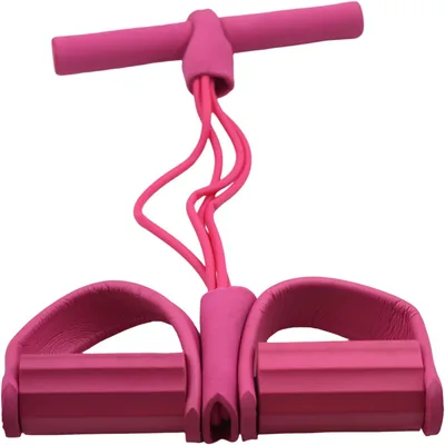 Pedal Resistance Band Pull Rope Exerciser, Pink