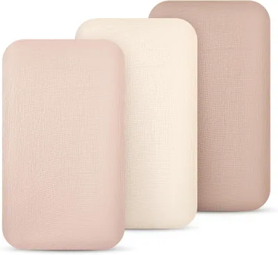 Lulumoon Muslin Bassinet Sheets 3Pack