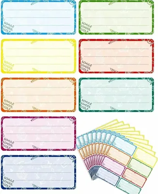 Book Labels - Colourful Self-Adhesive Stickers
