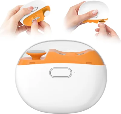 Tagliacunghie elettrico 2 in 1 con LED, portatile e automatico