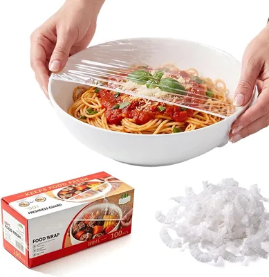 2026 Disposable Stretch Food Covers (White x100)