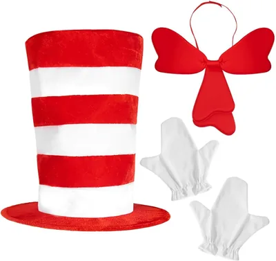 Cat In The Hat Costume Kit for Adults