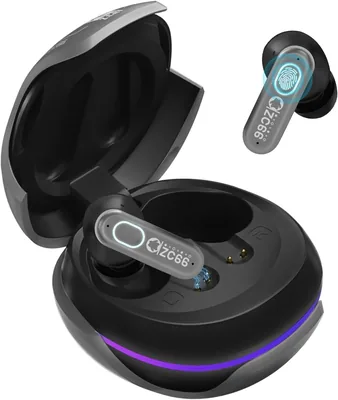 Noise Cancelling Headset Grey ANC Mic - Android iOS