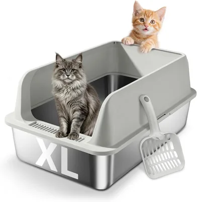 Camvivid Stainless Steel Cat Litter Box