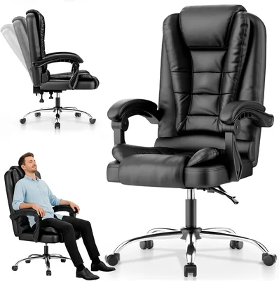 Silla de Oficina EveryKip Profesional con Lumbar Reclinable y Ajuste de Altura Ergonómica