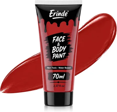 Erinde Pintura Corporal Rojo Facial, Pintura de Cobertura Total #3