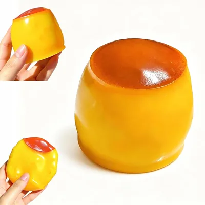 Caramel Pudding Stress Ball Squishy