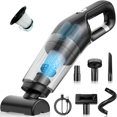 Handheld Cordless Vacuum - High Power Suction, Portable Car Cleaner