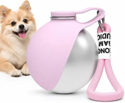 犬用水ボトル、携帯型水供給ボトル、PET飲料水サプライ（ピンク 02）