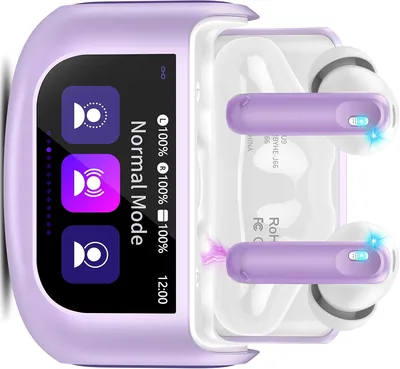 Purple ANC+ENC Bluetooth Headphones - Deep Bass