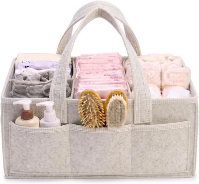 Baby Diaper Caddy Organizer Felt Nappy Storage Basket Best Deal