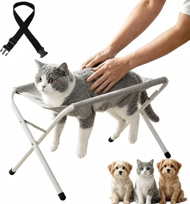 ペット用 折りたたみ グルーミングテーブル - 猫・小中型犬向け