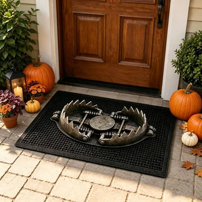 3D Trap Halloween Door Mat Best Deal