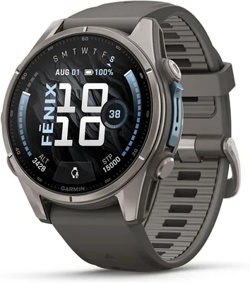 Garmin fēnix 9, 43mm GPS Multisport Smartwatch, Pebble Grey