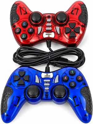 جهاز التحكم اللاسلكي GT-606 للألعاب - عصا تحكم مزدوجة، 4 أزرار تحفيز، D-Pad بثمانية اتجاهات، اهتزاز مزدوج، اتصال USB 2.0 سلكي، 6 أقدام