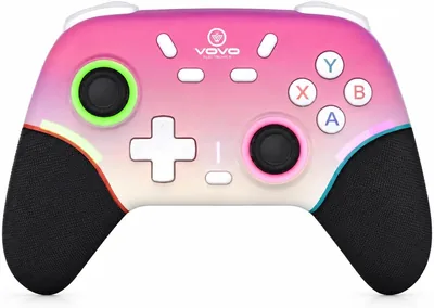 عجلة ألعاب لاسلكية V-9، إضاءة RGB، نطاق 8 متر، بطارية قابلة للشحن 600mAh، وقت لعب 8-10 ساعات، عصا ثنائية و D-pad