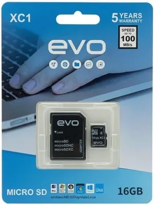 بطاقة ذاكرة EVO XC1 بسرعة تصل إلى 100 ميجابايت/ثانية - 128 جيجا بايت (16 جيجا بايت) | ضمان لمدة 5 سنوات، متوافقة مع microSDXC