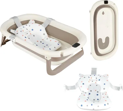 Foldable Baby Bath Tub Cushion Seat Collapsible 72x45x17cm Best Deal