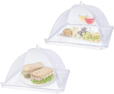 2 Pcs Food Covers Mesh Pop Up - Breathable Cake Protector