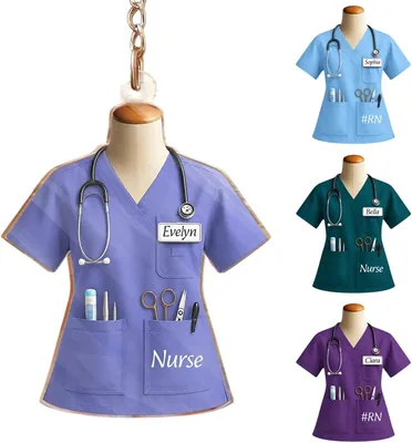 Custom Shaped Acrylic Keychain - Personalized Nurse Birthday Gift Best Deal