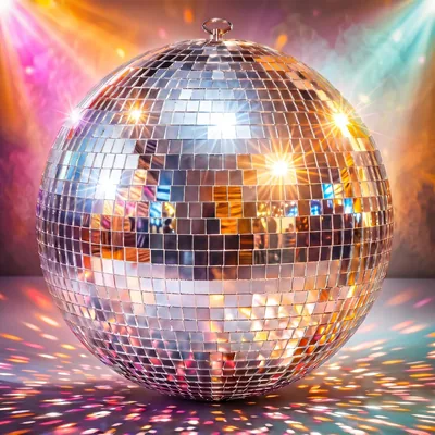16 inch Disco Ball Mirror - Silver Reflective