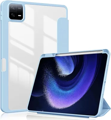 غطاء (توافق مع Xiaomi Pad 6/6 Pro 11 بوصة 2023) مع حامل قلم، غلاف أكريليك متعدد الزوايا من مادة PC صلبة واقية