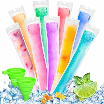 200 Ice Pop Bags - Leakproof Popsicle Moulds