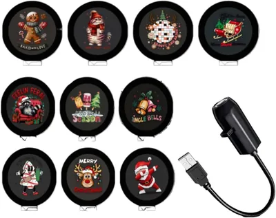 Projecteur USB HD Ginger Tech Xmas-10films - Lumière de Noël Rotative 360° pour Chambre