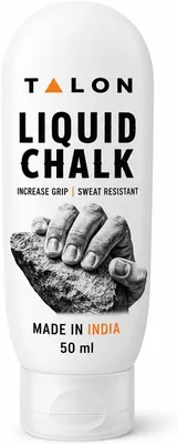 TALON लिक्विड चाकल 50ml: जिम, वेट लिफ्टिंग और क्रॉसफिट के लिए पसीना प्रतिरोधी पकड़ बढ़ाने वाला