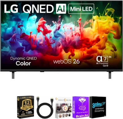 LG QNED75B 4K Smart TV Bundle - 50/65/75"