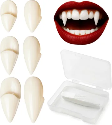 safeBB Vampire Teeth Fangs - 3 Pairs, 3 Sizes