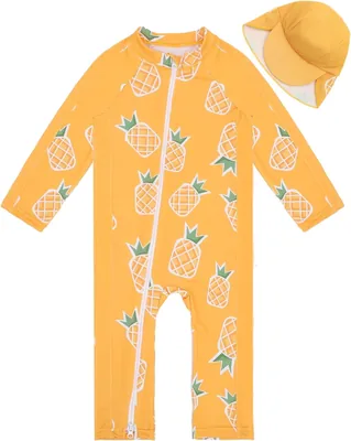 ALVABABY Swimsuit - Long Sleeve Rash Guard with Sun Hat