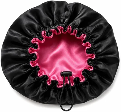 Touca de Cetim Dupla Face Ajustável - Anti Frizz e Proteção Capilar Noturna