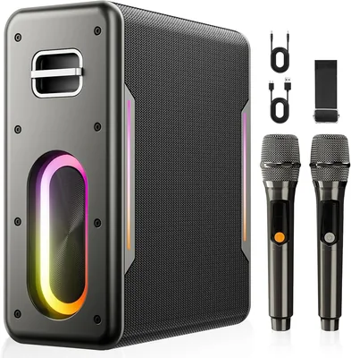 Portable Bluetooth Karaoke Speaker with Microphones
