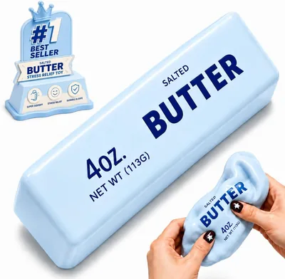 Crunchy Butter Squishy Asr, piłka antystresowa, powoli rosnąca, realistyczny kształt masła, chrupiące gąbczaste, słodkie, sen