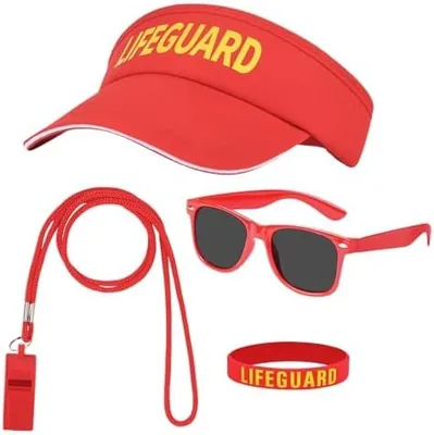 Alaoo Lifeguard Costume Men Women Halloween Fancy Dress