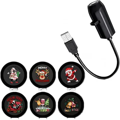 Halloween Projector USB Light, 6 Pattern Discs
