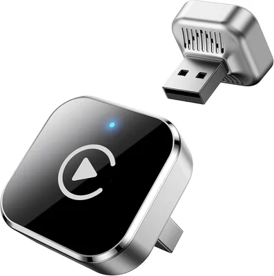 CarPlay & Android Auto Wireless Adapter, 2-in-1 USB/USB-C Dongle