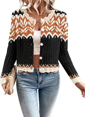 Urchics Women's Hollow Out Knit Cardigan Sweaters - Best Deal