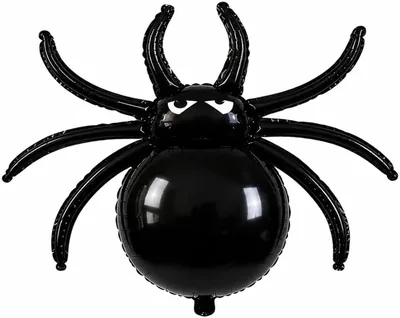 Balão Metalizado Halloween Aranha Grande para Decoração de Festa | Fácil de inflar; acabamento brilhante