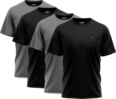 Kit com 4 Camisetas Dry-fit Sandrini Masculina para Academia e Treino UV