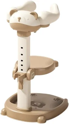 ベビー入浴補助 幼児シャワースタンド グレー 6か月以上 (カーキ、A)